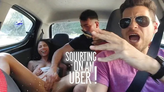 Squirting and Sucking on an Uber! Facial and Swallow Included! Whatch the Fir...