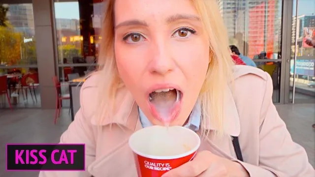 Public Agent - 18 Babe Suck Dick in Toilet Wendis & Drink Coffee with