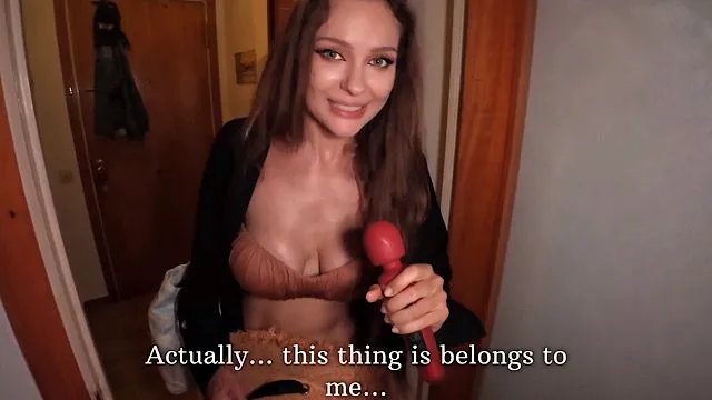 Pov: I Found Stepmothers Vibrator. She Explained to Me how It Work. Squirtin...