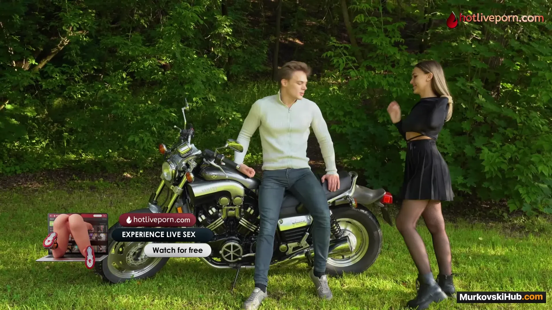 Quiet Encounter on a Motorcycle