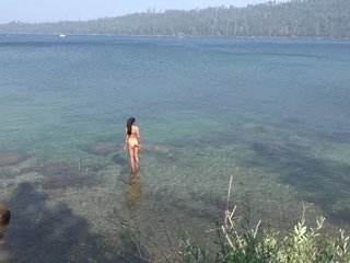 Candid Beach Voyeur (clear Water Bikini Babe)