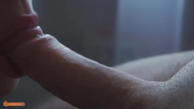 Romantic Blowjob Closeup with Cum in Mouth