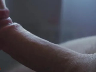 Romantic Blowjob Closeup with Cum in Mouth