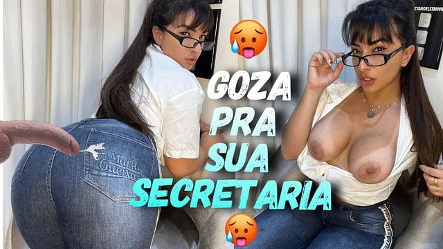 Roleplay Fucking in Pov Your Sexy Latina Secretary in Jeans Cum on Ass