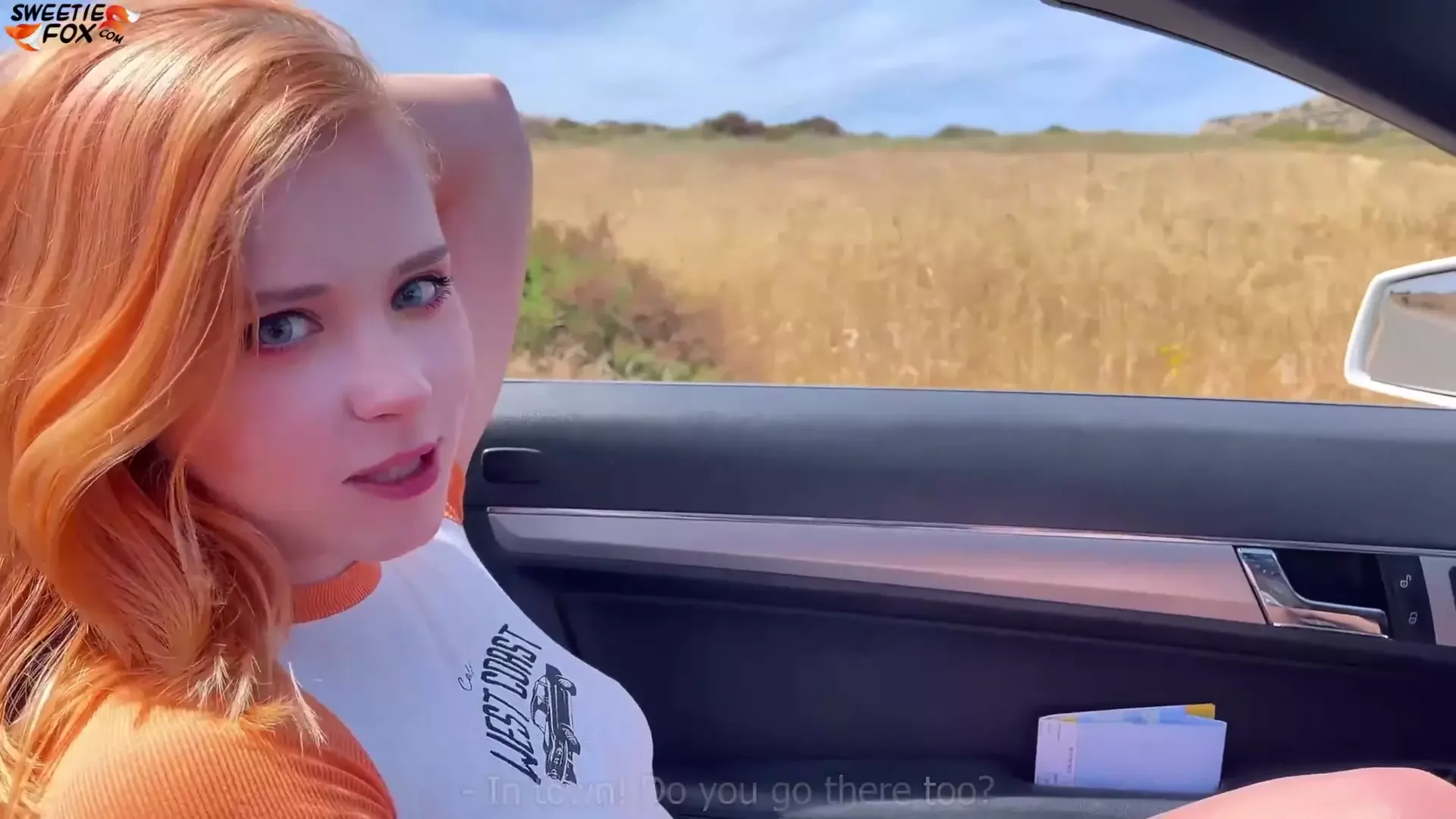 Girl Sucking Dick Stranger in Car and Fuck on a Rest