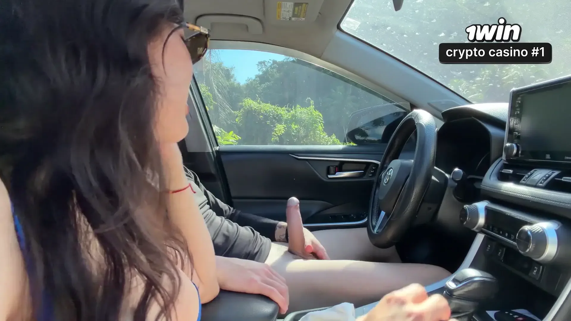 Public Car Oral and Hand Play