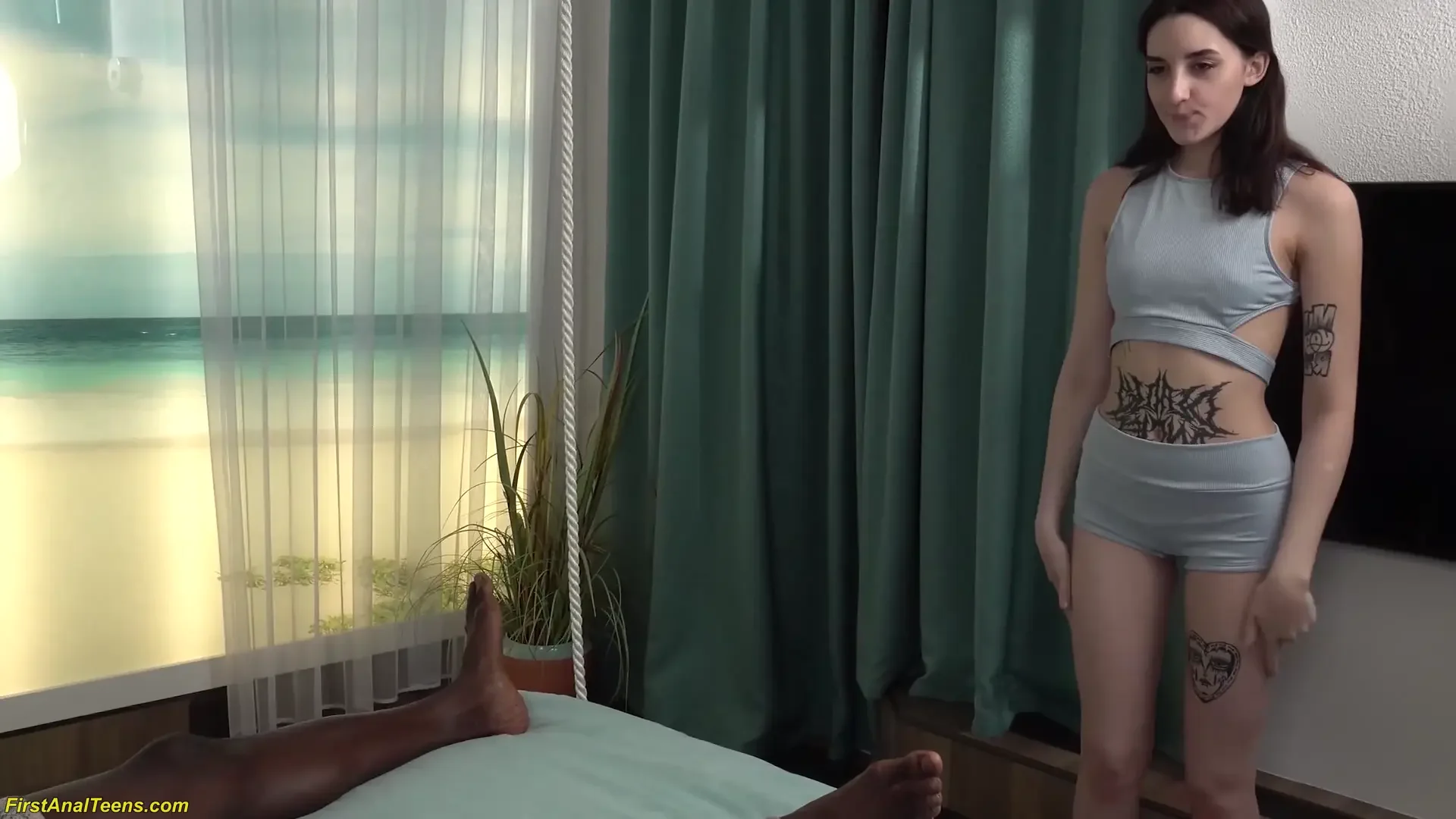 Skinny Teen Destroyed by Two Black Dicks