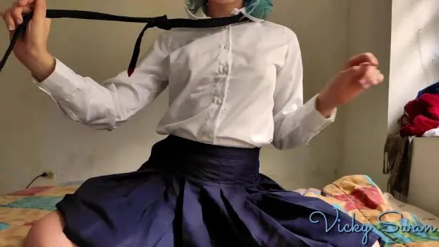 Teasing My Boyfriend in School Uniform for Quicky Pov