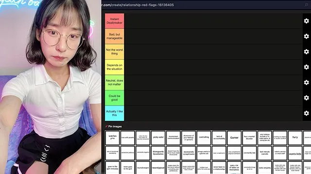 Fit Nerdy Girl Peachy Ranks Relationship Red Flags in a Tier List! - Furry? C...