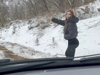 Milf Argentina Big Ass Fucks a Stranger on the Route