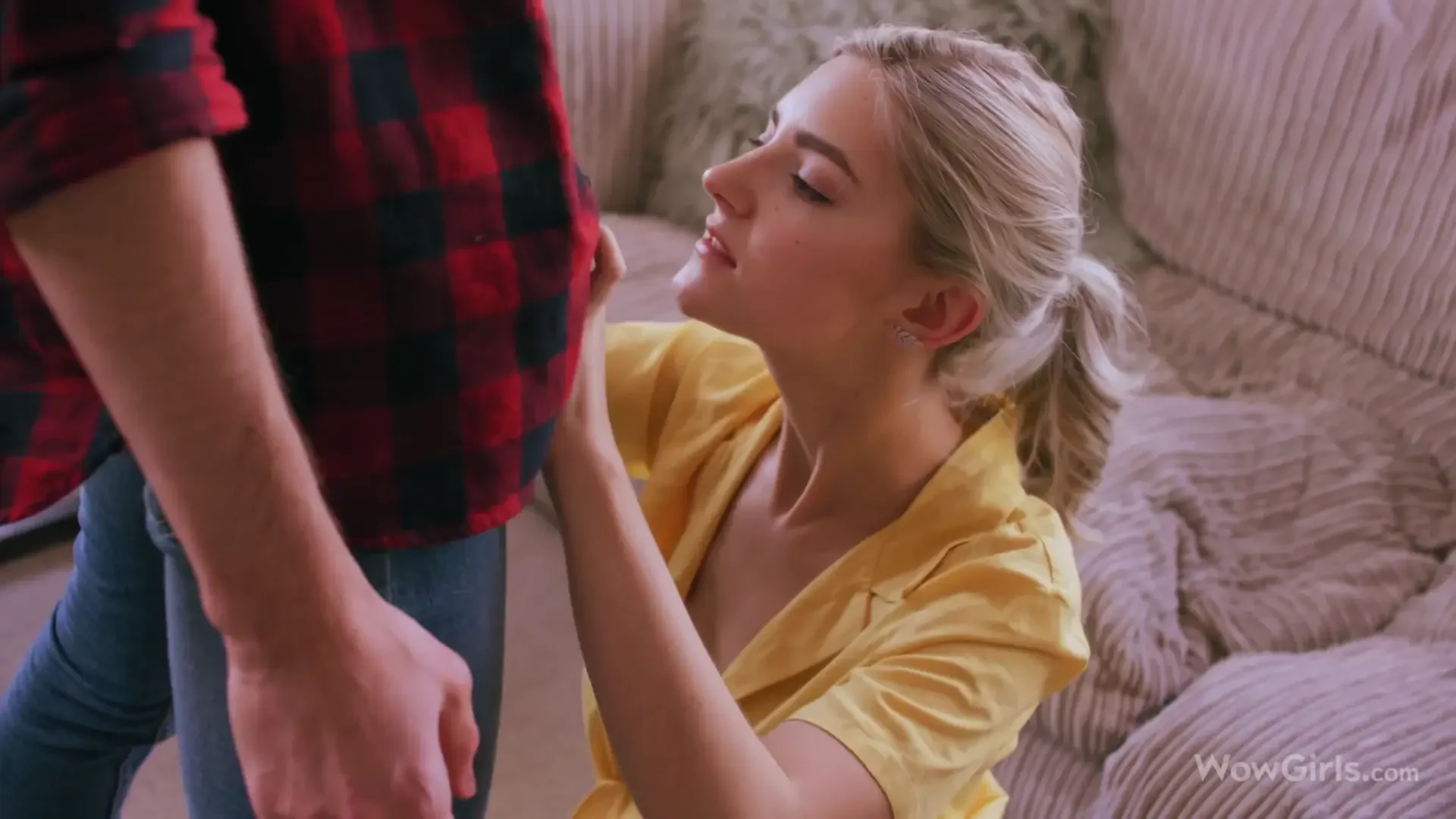 Gorgeous Blonde Girl Eva Elfie Sucking and Fucking Her Boyfriend