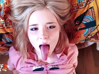 Teen Blowjob Big Cock Boyfriend and Hard Doggy Sex Closeup