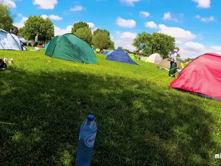 Very Risky Sex in a Crowded Camping Amsterdam | Public Pov by