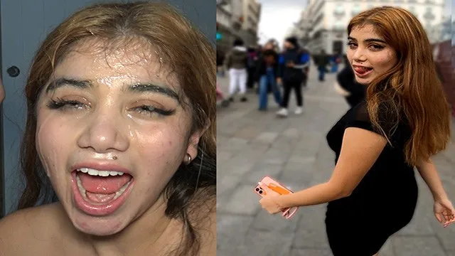 Cumwalk with Submissive Latina Teen Picked Up in the Street