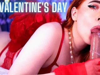 Valentine's Day. Angelic Blowjob. 4k