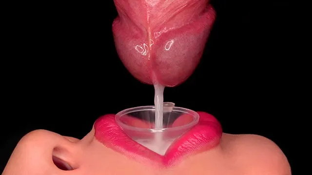 Close Up: Best Milking Mouth Made You Cum Through the Funnel! Cum Feeding! Se...