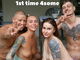 Two Amateur Couples Sex on the First Time Meeting | Kleomodel X Owiaks