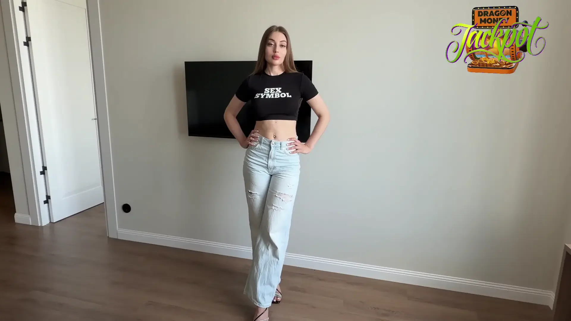 Seductive Encounter in Tight Jeans and Heels