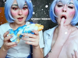 Rei Ayanami Found Her Christmas Gift under C Christmas Tree - Cosplay Bad Dra...