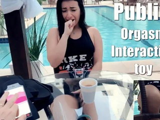 Hot Public Female Orgasm Interactive Toy Beautiful Face Agony Torture Girl