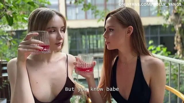Threesome Sex on the First Date! Lucky Guy Fucks Two 19-year-old Stepsisters!