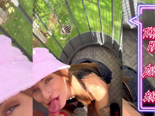 Skilled Blowjob from Spirite Moon in Public Park Make Him Cum in 2 Min