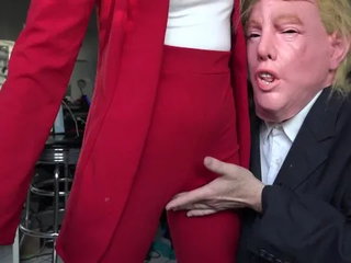 President Grabs Pussy. Reporter Girl Has Interest in Pussy Grabbing. Will You...
