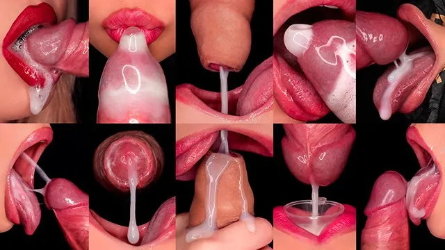 Close Up: Best Mouth for Your Cumshots! Hottest Cum Mouth Compilation! Milkin...