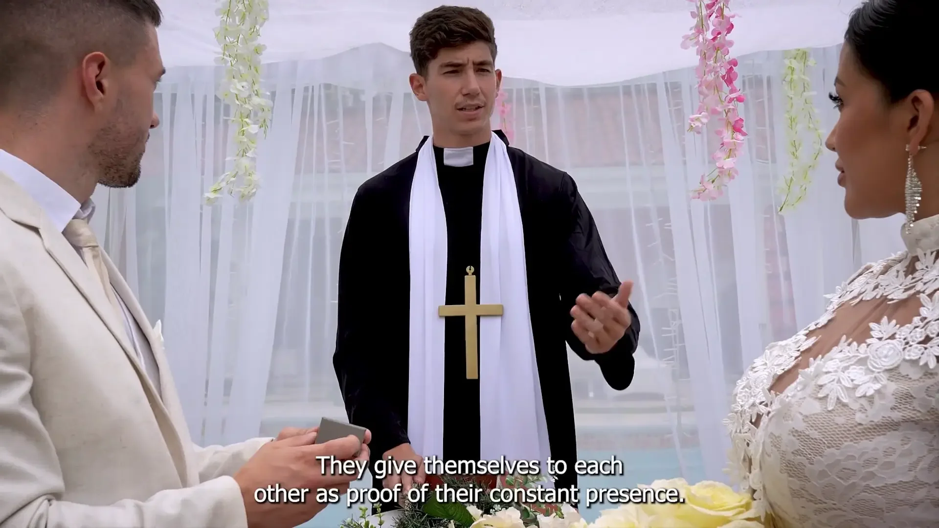 Priest Fucks His Bride on Their Wedding Day in the Bathroom - Mariana Martix
