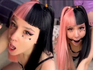 Gave Hot Emo Girl Deepthroat and Fucked Her with Gag in Her Mouth 4k