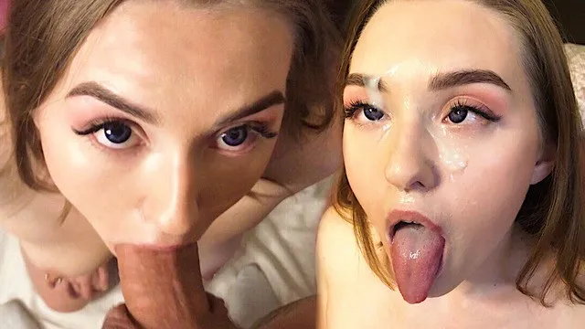 You will Like Her Mouth Job. Ahegao Blowjob. Cum on the Face.